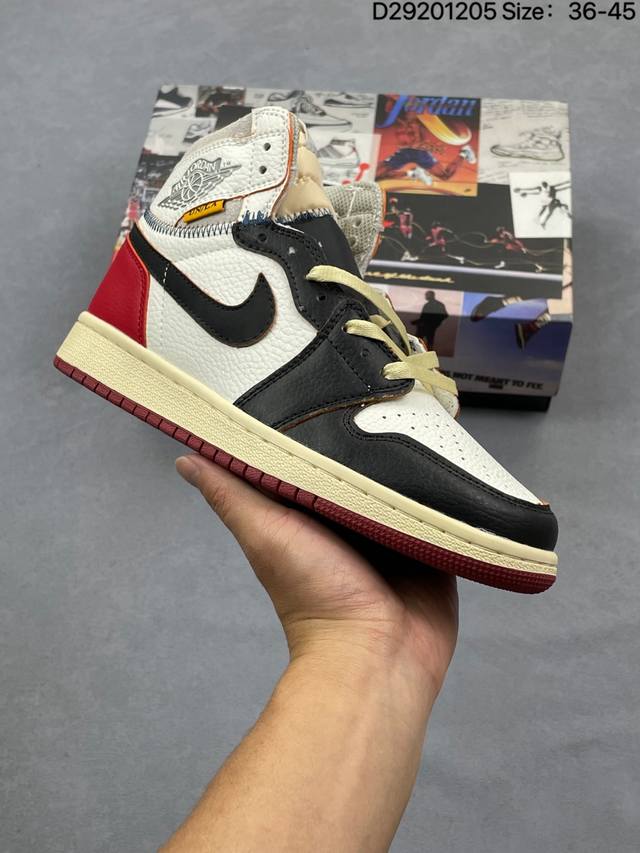 耐克 Union X Air Jordan 1 Retro High pk Nrg 高帮Aj1 乔丹一代经典复古运动篮球板鞋 洛杉矶品牌Union与Jordan
