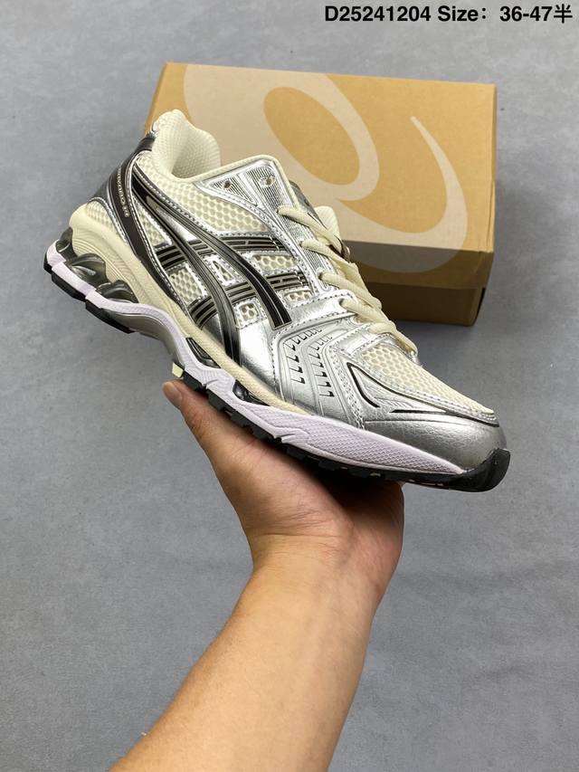 公司级Asics Gel-Kayano 14 亚瑟士 运动休闲透气专业跑鞋 采用工程弹性双层再生针织密度鞋面材质 后跟3D可视Gel缓震乳胶物料 升级Ff Bl