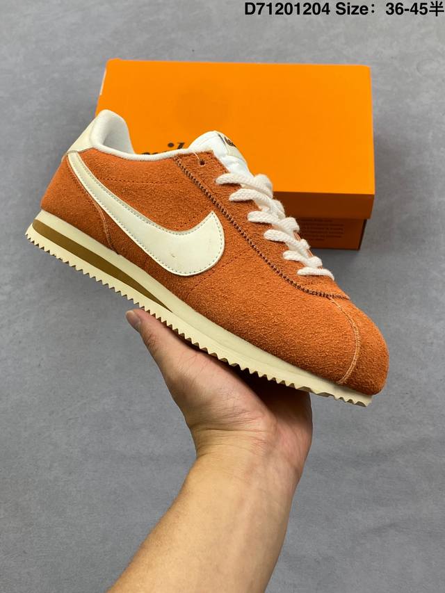 Nike Cortez “Dark Russet” 柔软舒适防滑耐磨 低帮跑步鞋 男女同款 棕色 货号: Hf3142-200 编码:D71201204