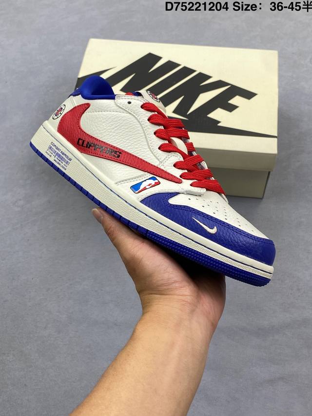 公司级：Aj1倒勾Travis Scott X Air Jordan 1 ” Reverse Mocha “ Aj1乔1 Ts 闪电 联名倒钩 低帮文化篮球鞋