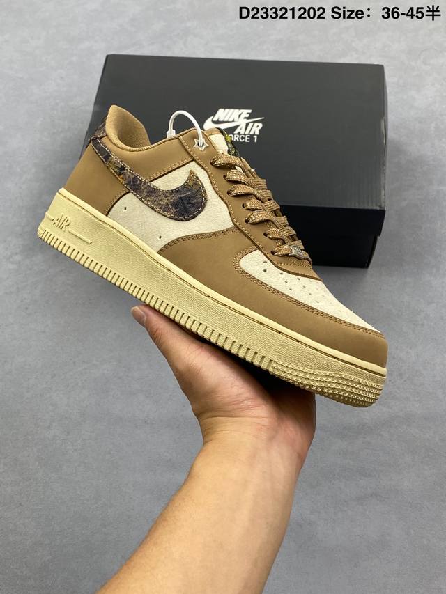 公司级耐克Nike Air Force 1’07空军一号低帮百搭休闲运动板鞋。柔软、弹性十足的缓震性能和出色的中底设计，横跨复古与现代的外型结合，造就出风靡全球
