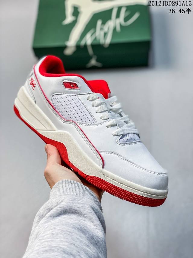 真标：Who Decides War X Nike Jordan Flight Court Ate 搭防滑耐磨 低帮 耐克复古篮球鞋 货号:Hf3255-200