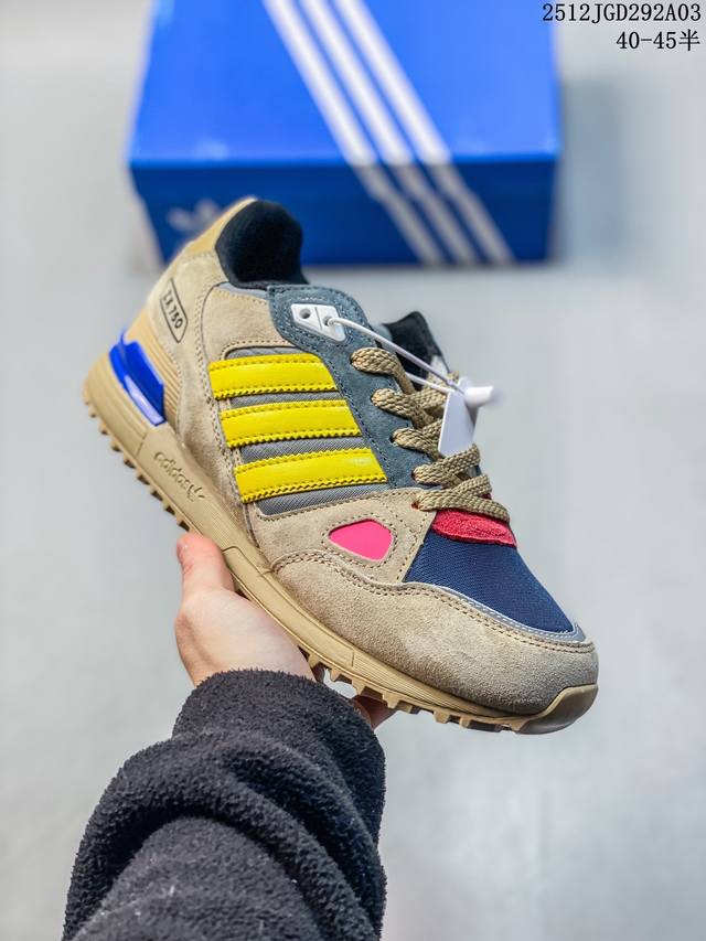 Adidas 阿迪达斯 原楦原档案纸版开发楦型，采用猪巴革鞋面阿迪达斯三叶草Adidas Originals Zx750经典复古休闲百搭运动慢跑鞋。 货号：G2