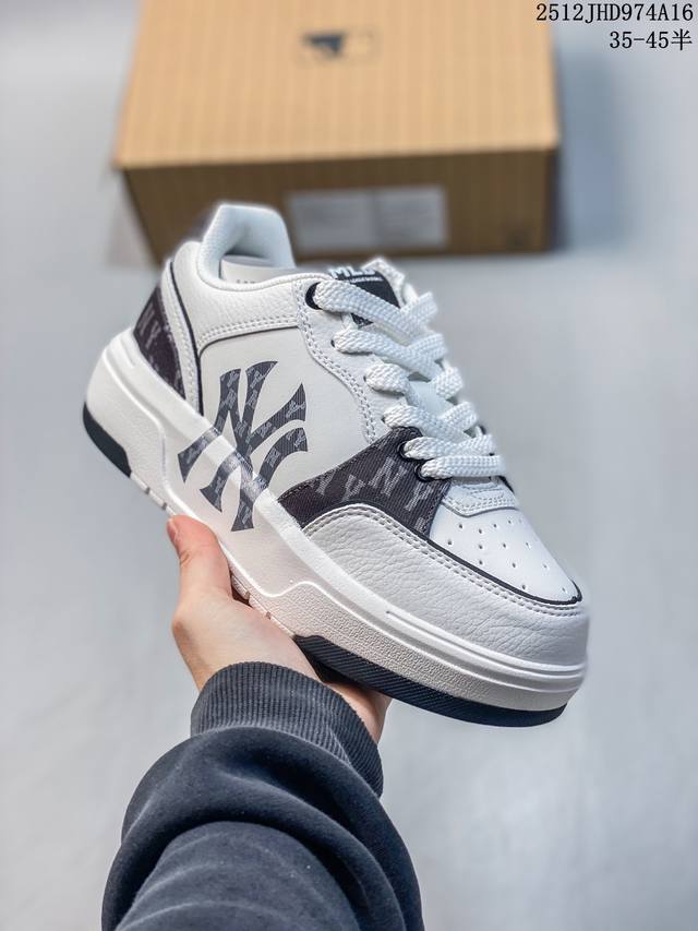 公司级Mlb Chunky Liner pocket 潮流百搭 厚底增高休闲鞋 防滑耐磨 低帮 老爹鞋 货号:3Asxmo56N 尺码:35 36 36.5 3