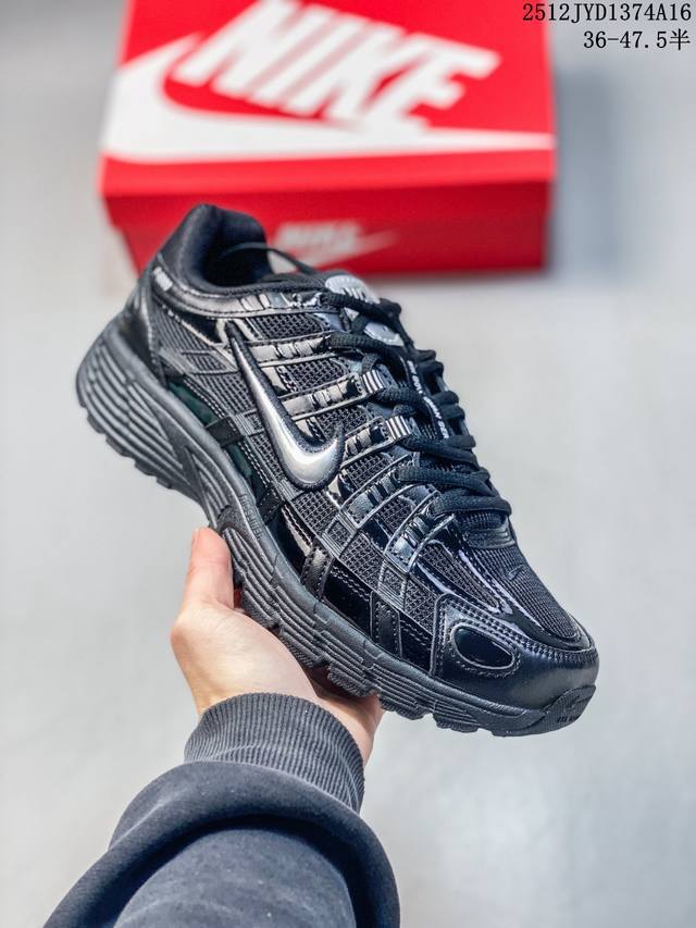 耐克 Nike p-6000 复古科技个性休闲运动老爹鞋 该鞋款鞋面采用纵横交错的覆面，重现 0 年代跑鞋风格，同时搭配缓震鞋垫，带来舒适的步履体验。 Nike