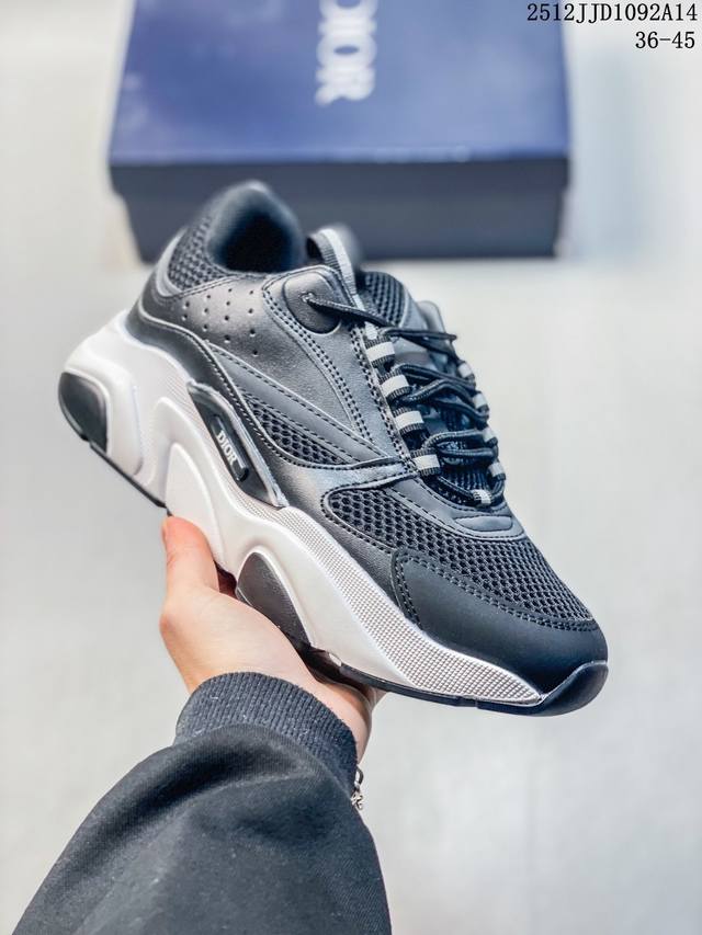 真标Dior迪奥 B22 牛皮 科技网布 舒适日常 低帮 生活休闲鞋 尺码:36-45 Id:Jjd103-Qdg 12Jjd1092A14