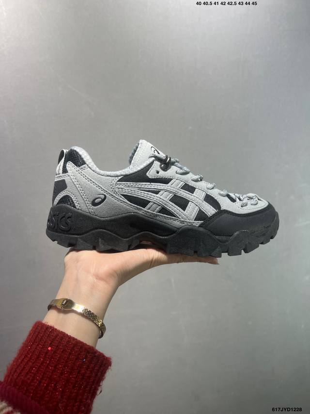 公司级Asics Gel-pickax 亚瑟士 登山徒步 户外运动平衡减震 抗冲击支撑 防滑耐磨平衡轻便 户外功能鞋 货号:1203A740-102 尺码:36