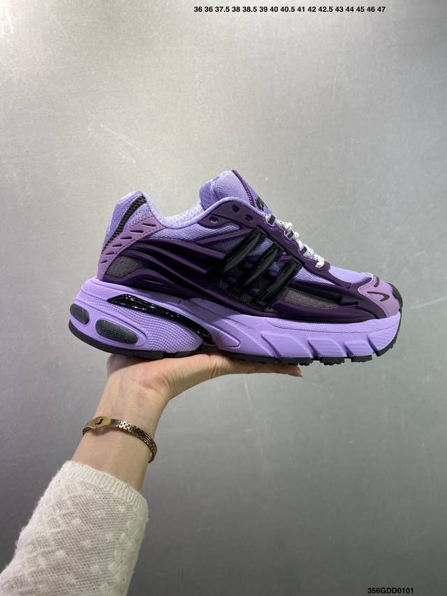 公司级Adidas Adistar Jellyfish 水母系列 阿迪达斯 时尚舒适 耐磨透气 低帮老爹鞋 以3D风格焕新演绎标志性三条纹 为造型添上点睛之笔