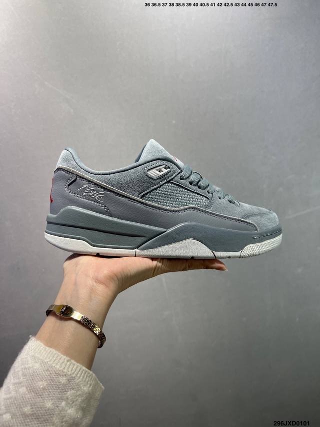 Who Decides War X Nike Jordan Flight Court Ate 搭防滑耐磨 低帮 耐克复古篮球鞋 货号:Hf3255-100 尺码