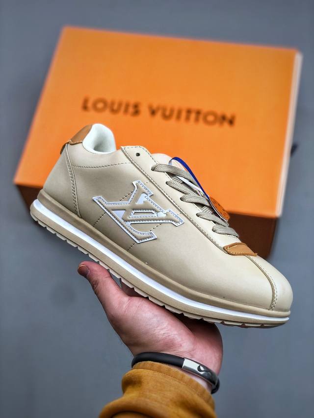 Lv Buttersoft Sneaker 联名款 Lv Fw25 Buttersoft 牛皮革羊皮革 图案压纹 圆头系带 低帮 生活休闲鞋 尺码：36-45