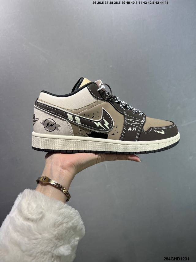 公司级Nike Air Jordan 1 Low 定制配色 定制Aj联名-高端定制 低帮复古文化板鞋 #定制鞋盒 大厂纯原品质出货 超高清洁度 皮料切割干净无任