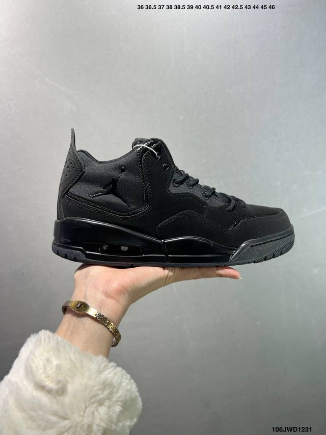 公司级Air Jordan Courtside 23 Concord 乔丹Aj3代简版中帮复古休闲运动文化篮球鞋 采用翻毛皮组合牛津布鞋面材质内嵌缜密定位拉帮及