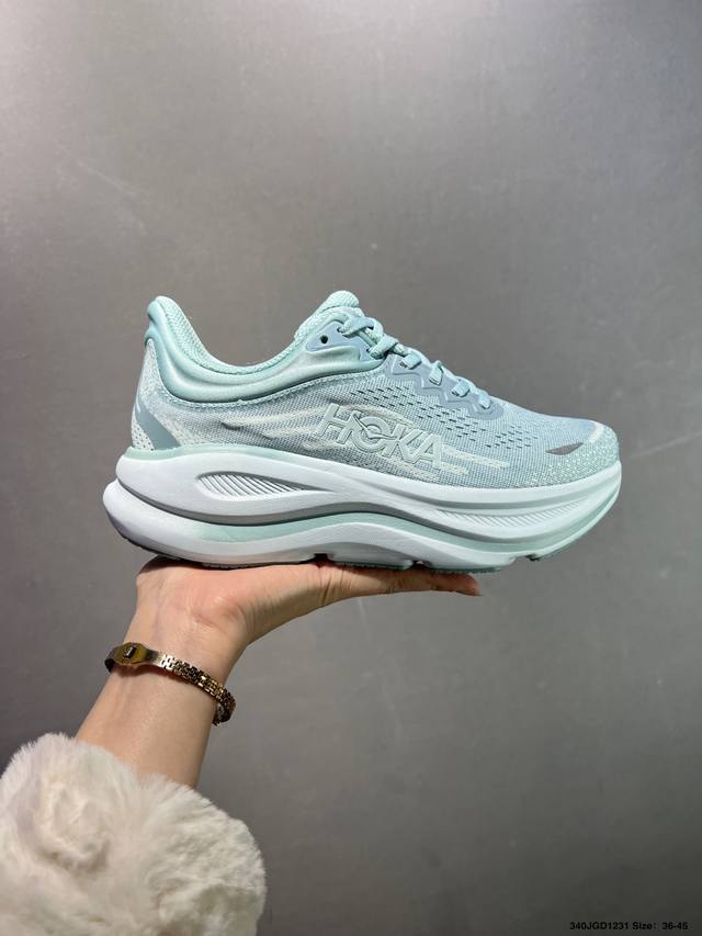 Hoka One One Bondi 9 复古舒适防滑耐磨 低帮 山地户外跑步鞋 货号:1162012 尺码:36 36.5 37.5 38 38.5 39 4