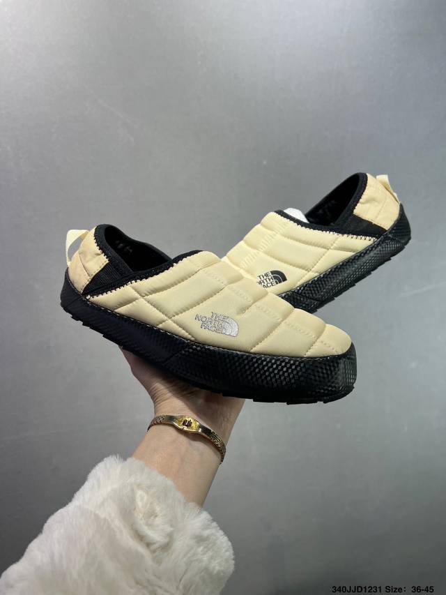 The North Face Thermoball Traction 北面冬季加绒透气轻盈一脚蹬休闲套鞋 货号：Nfoa3Vih-Q4C 尺码：36-45 编码