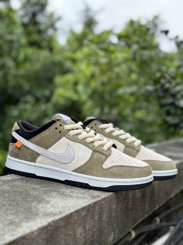 福利特价 原价390版本 海外限量发售 Wtvua X Nike Sb Dunk Low 联名 军绿 扣篮系列低帮休闲运动滑板板鞋 进口麂皮 大厂纯原品质出货