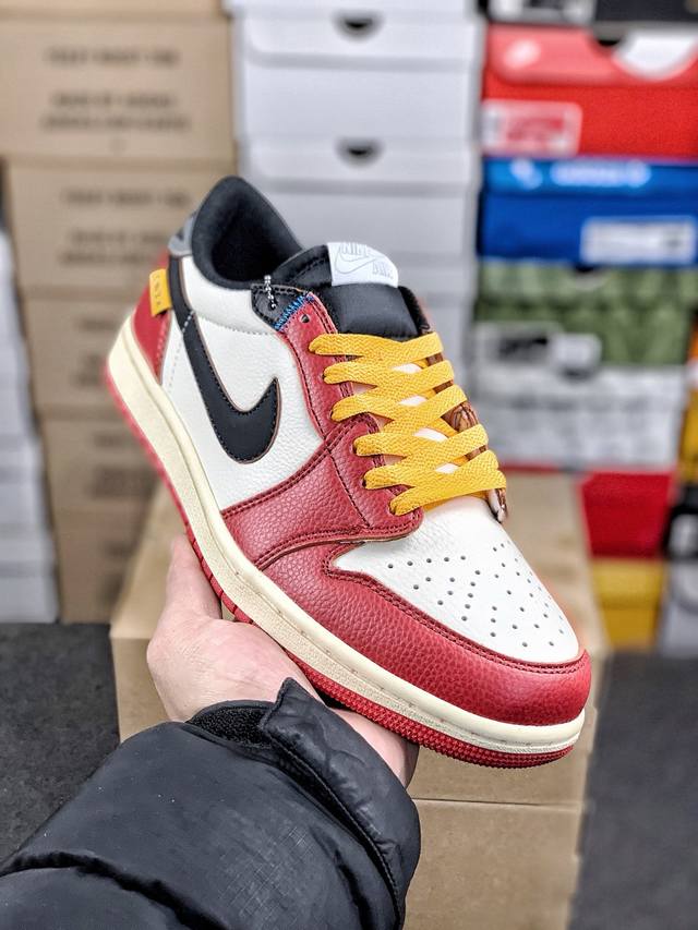 福利特价 #性价比福利 Air Jordan 1 Low 联名款 乔1 Aj1低帮板鞋 货号：Hv8566-600 尺码：36 36.5 37.5 38 38.