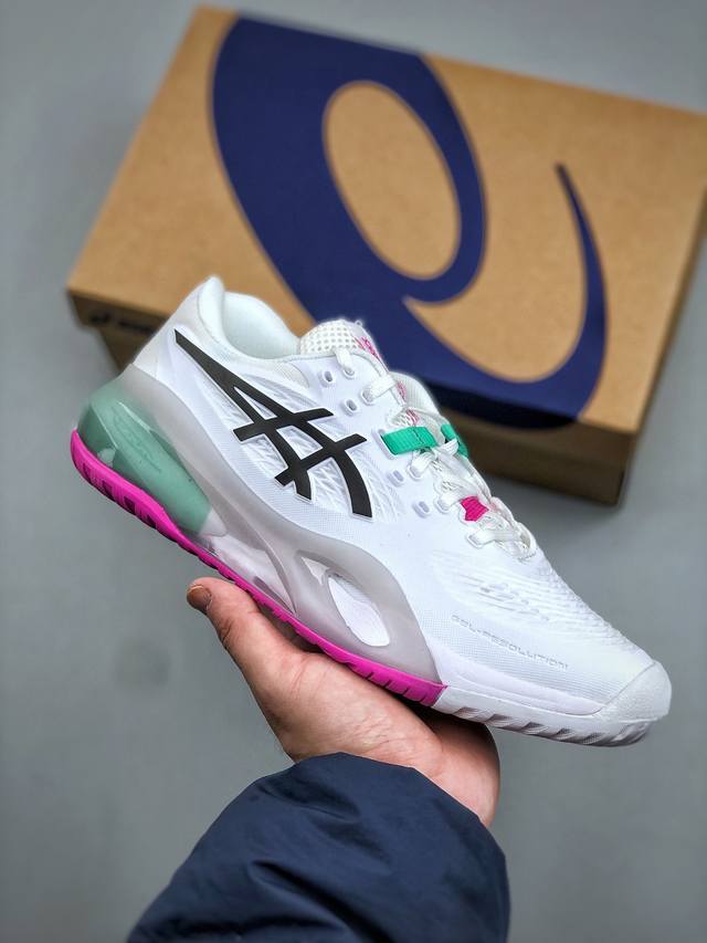 Asics Gel-Resolution X 亚瑟士运动休闲透气专业网球鞋轻量舒适透气材质 全滴塑鞋面中底3D可视Gel缓震胶效果 升级Flytefoam Bl