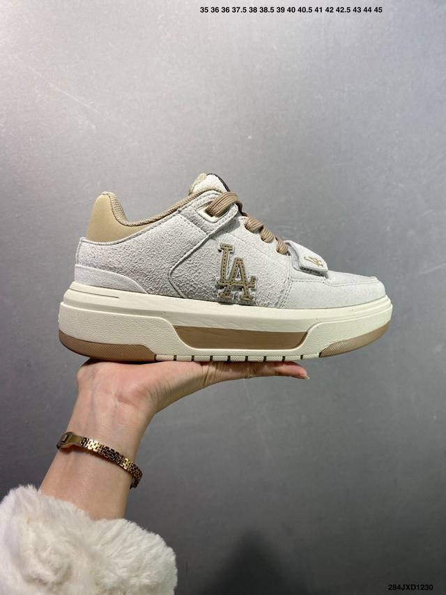 公司级Mlb Chunky Liner Denim 潮流百搭 厚底增高 牛仔舒适休闲鞋 防滑耐磨 低帮 老爹鞋 货号:3Asxv015N 尺码:35.5 36