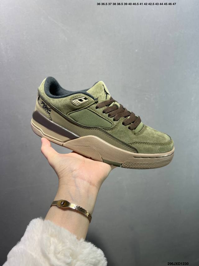 Who Decides War X Nike Jordan Flight Court Ate 搭防滑耐磨 低帮 耐克复古篮球鞋 货号:Hf3255-100 尺码