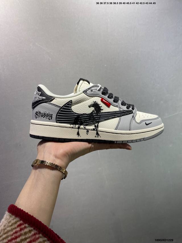 公司级Nike Air Jordan 1 Low 定制配色 定制Aj联名-高端定制 低帮复古文化板鞋 #定制鞋盒 大厂纯原品质出货 超高清洁度 皮料切割干净无任