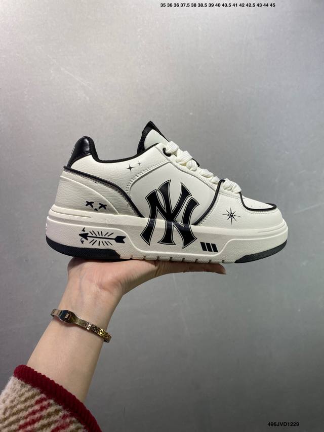 公司级Mlb Ny 印花网红老爹鞋 涂鸦恶作剧 内增高6Cm 原厂原档案数据开发 进口纳米材质 原厂全套手提袋 原盒雷射防伪标包装 官方货号: 3Asxca12