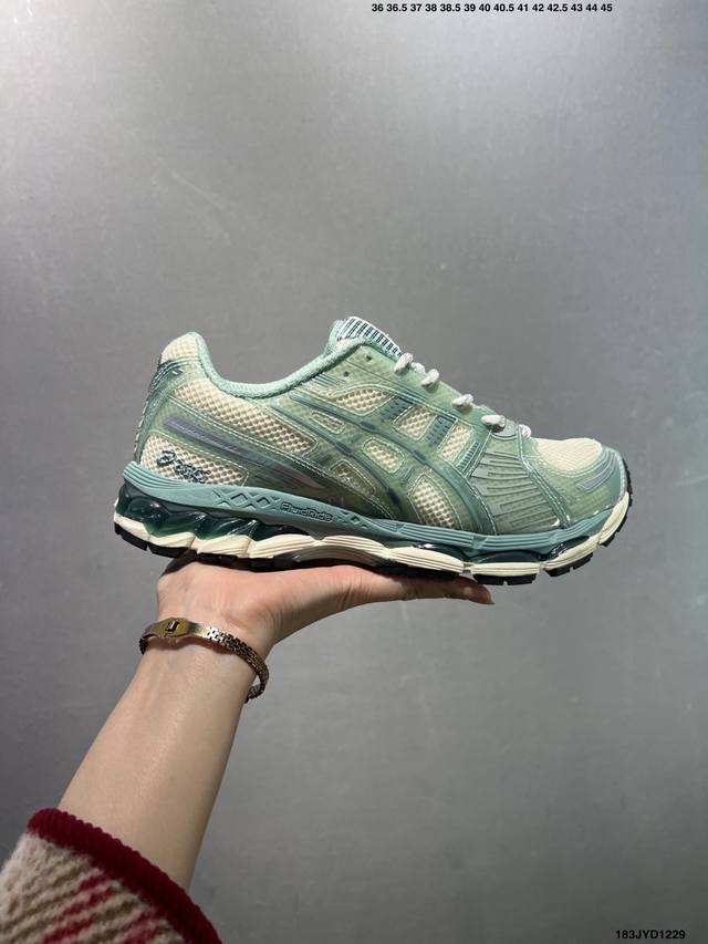 公司级Asics Gel-Kayano 12.1公司级版本 亚瑟士运动休闲透气专业跑鞋 采用工程弹性双层再生针织密度鞋面材质 后跟3D可视Gel缓震乳胶物料 升
