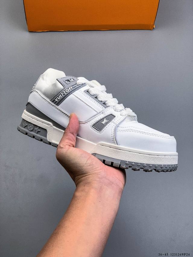Louis Vuitton Lv 路易威登 Trainer Maxi 胖丁 低帮休闲板鞋 全新私人订单出货 海淘代购同渠道 正确折叠鞋盒 平台外贸高端零售专供品