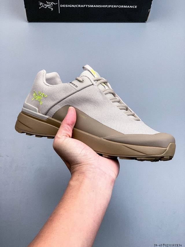 公司级！Arcteryx始祖鸟 Norvan Kopec Gtx 覆盖防水 低帮户外登山徒步鞋 特有的独立衬垫 穿着更合脚 带有Gore-Tex防水内衬 提供透