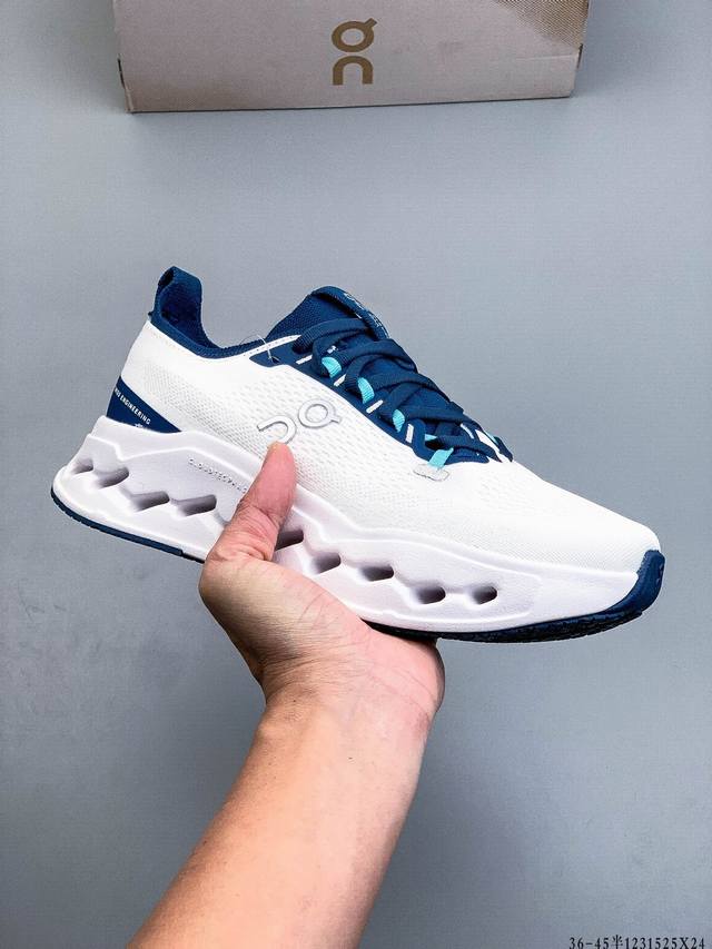 公司级！On昂跑 Cloudsurfer Max 舒适百搭 简约 耐磨 低帮跑步鞋 Cloudsurfer Max鞋身外观的设计灵感源于 On 昂跑的专业竞赛鞋