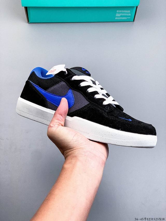 耐克Nike Sb Force 58是一款将前沿创新带入街头的单品，它具有硫化杯底，具有出色的耐用性和灵活性。使用帆布和绒面革，在饰面上放置通风口，它自始至终都