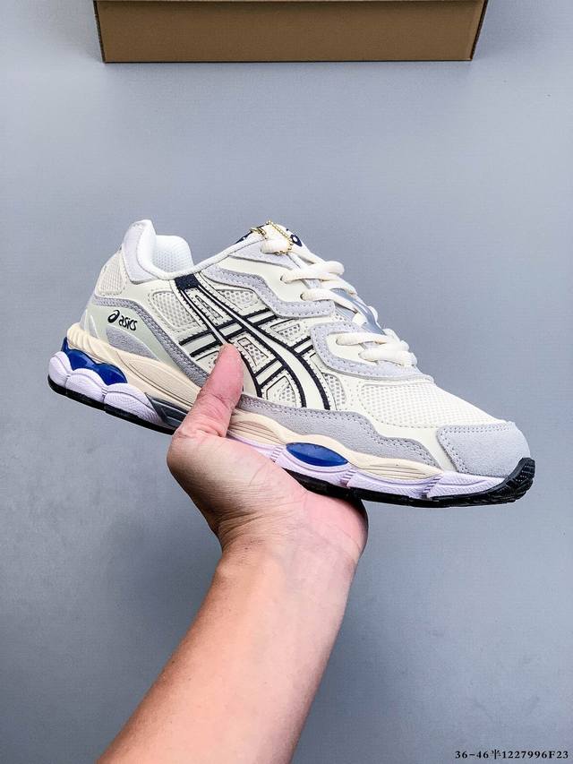 Asics 亚瑟士Gel-Nyc 2055透气网眼鞋面配合部分合成革材质 采用全新Ahar+橡胶材质 更加耐磨 1227996F23