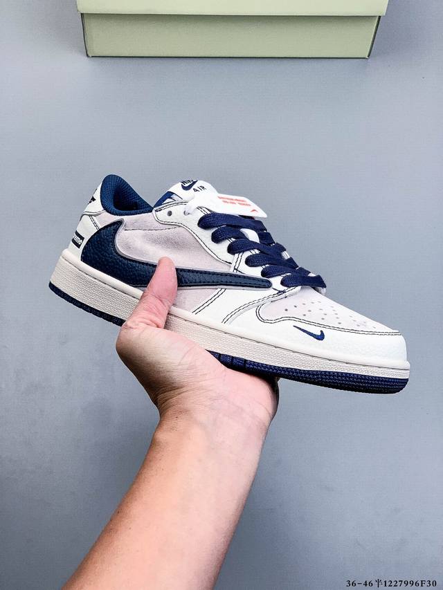 公司级头层！耐克Nike Air Jordan 1 Low Aj1 乔1 低帮潮流运动休闲板鞋。Aj1 低帮拼接 完美版型真头层牛皮# 内置缓震气垫 原鞋开模