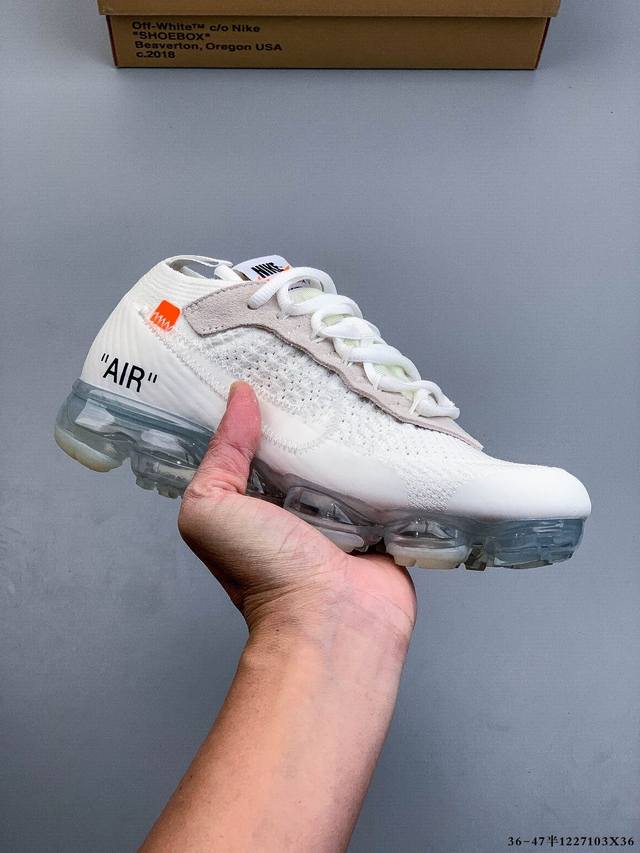 公司级！高俊熙 周雨彤众明星同款，Virgil Abloh主理设计师品牌Off-White X Nike Air Vapormax Flyknit 2.0”Bl