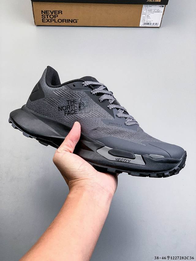 公司级！北面The North Face Vectiv Enduris 4 柔软舒适防滑耐磨 低帮 越野跑步鞋 1227282C36