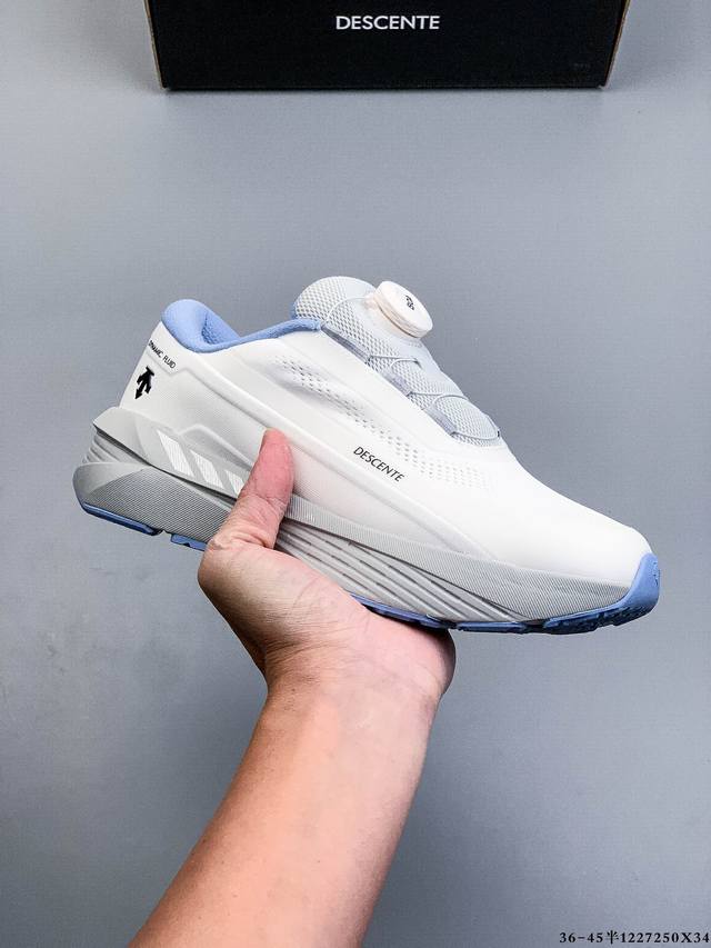 公司级！迪桑特Descente Running系列 Dfluid D F 2.0 系带防滑 低帮训练长跑休闲跑步鞋 1227250X34