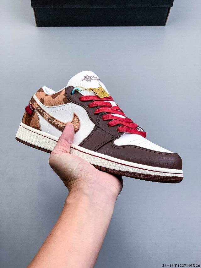公司级！耐克Nike Air Jordan Low 1 乔1低帮经典休闲鞋 1227149X26