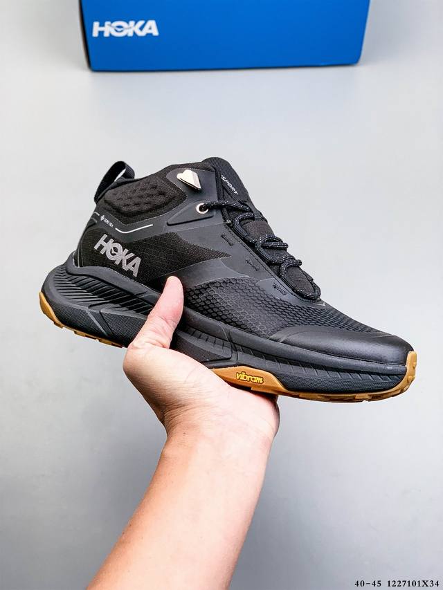 Hoka秋季新款户外畅行防水徒步鞋Transport Gtx 中帮舒适防滑登山鞋 1227101X34