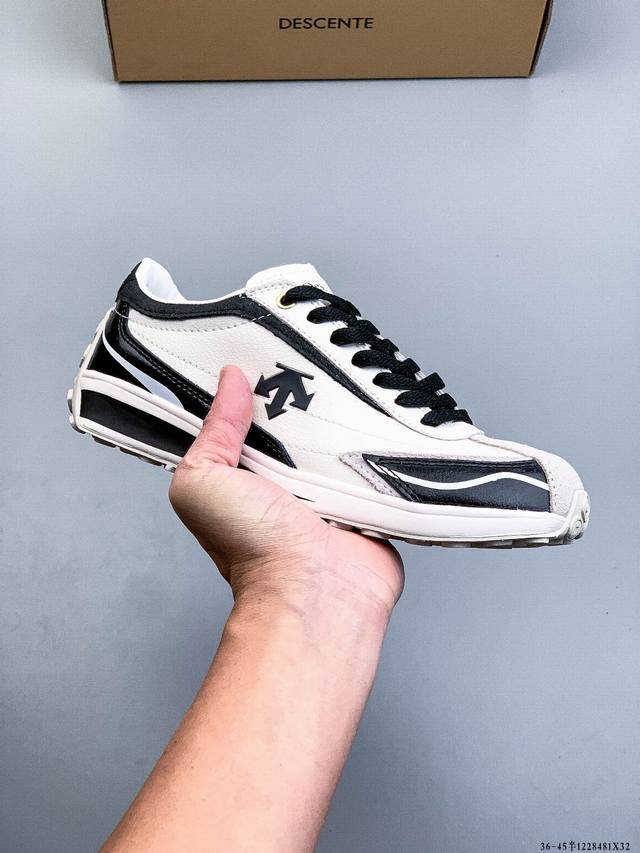 公司级！迪桑特Descente Chron Racer 舒适百搭 防滑耐磨 低帮 生活休闲鞋 1228481X32