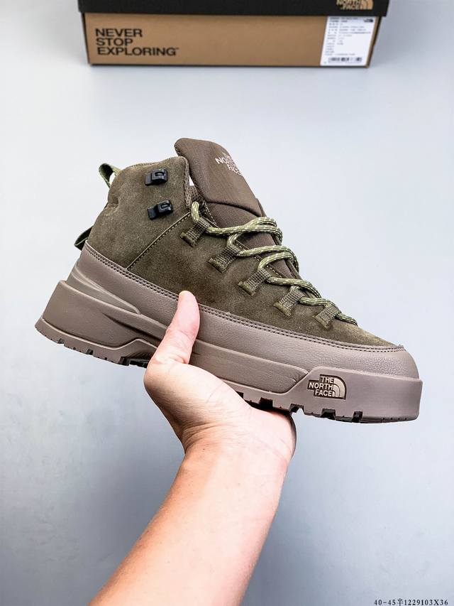 公司级 北面The North Face Glenclyffe Urban Boot 舒适耐用防滑支撑 高帮 休闲跑步鞋 鞋底采用Vibram黄金大底 专门为鞋
