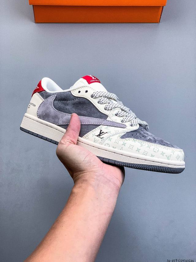 耐克Nike Air Jordan 1 Low Aj1乔1 低帮潮流缓运动休闲板鞋。Aj1 低帮拼接 完美版型真头层牛皮# 内置缓震气垫 原鞋开模 拒绝公底 购