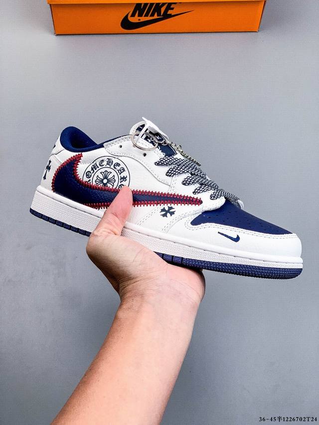 公司级头层！耐克Nike Air Jordan 1 Low Aj1 乔1 低帮潮流运动休闲板鞋。Aj1 低帮拼接 完美版型真头层牛皮# 内置缓震气垫 原鞋开模