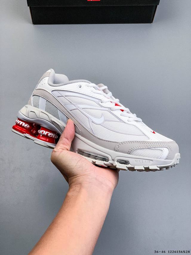 Nike Shox Ride 2 Sp X Supreme联名款气垫缓震跑步鞋 1226156S28