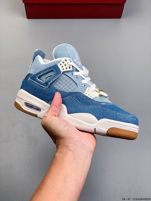 头层真标！Air Jordan 4 Aj4代中帮复古休闲运动文化篮球鞋。秉承轻量化的速度型篮球鞋设计思想完成设计，降低重量的同时提升舒适度，中底延续前作使用了分