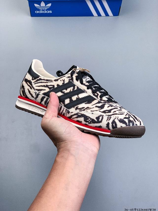 公司级！阿迪达斯Adidas Sl 72 Rs 全新重置版本，将这款复古鞋型用尼龙材质呈现，最终拼接麂皮材质，让该鞋型上脚既有舒适透气性又有满满的复古质感 12