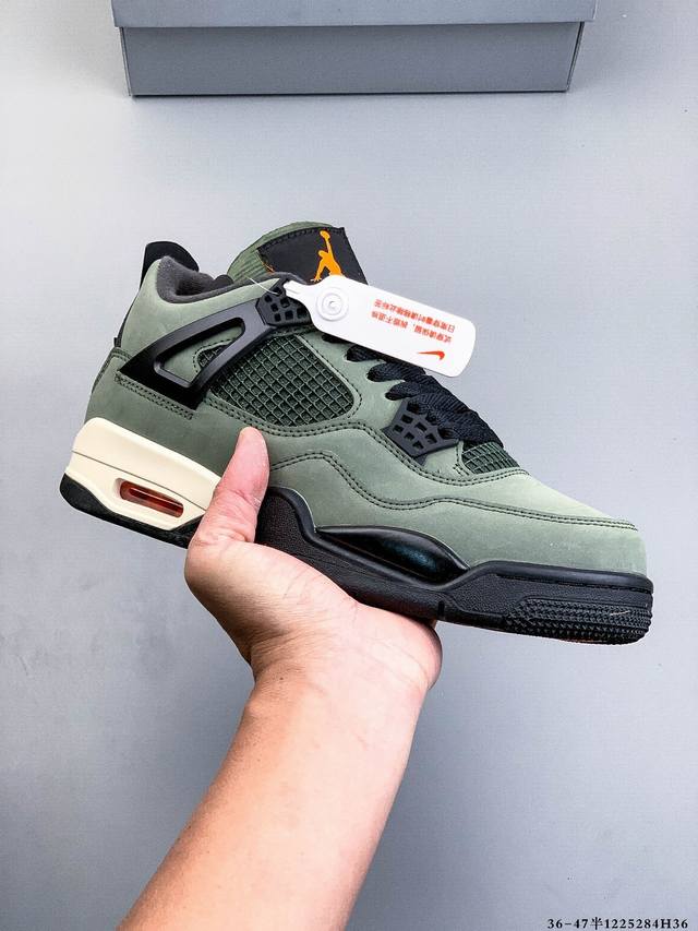 头层真标！Air Jordan 4 Aj4代中帮复古休闲运动文化篮球鞋。秉承轻量化的速度型篮球鞋设计思想完成设计，降低重量的同时提升舒适度，中底延续前作使用了分