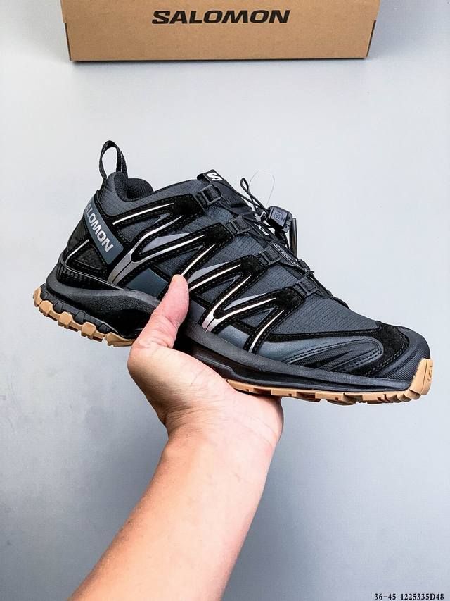 公司级 Salomon Xa pro 3D 萨洛蒙 网布皮革 Jeong Li联名 舒适百搭 耐磨透气抗冲击 低帮 户外功能鞋 鞋面采用Sensifit贴合技术