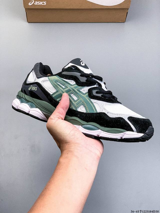 Asics 亚瑟士Gel-Nyc 2055透气网眼鞋面配合部分合成革材质 采用全新Ahar+橡胶材质 更加耐磨 1225104D30