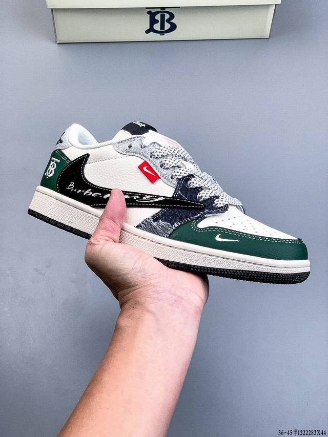 耐克Nike Air Jordan 1 Low Aj1乔1 低帮潮流缓运动休闲板鞋。Aj1 低帮拼接 完美版型真头层牛皮# 内置缓震气垫 原鞋开模 拒绝公底 购