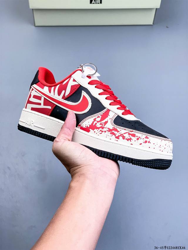纯原版本 原楦数据纸版，采用硬质优质皮革鞋面材质，内置全掌Air Sole气垫。耐克 Nike Air Force 1 Low 空军一号低帮经典百搭休闲运动板鞋