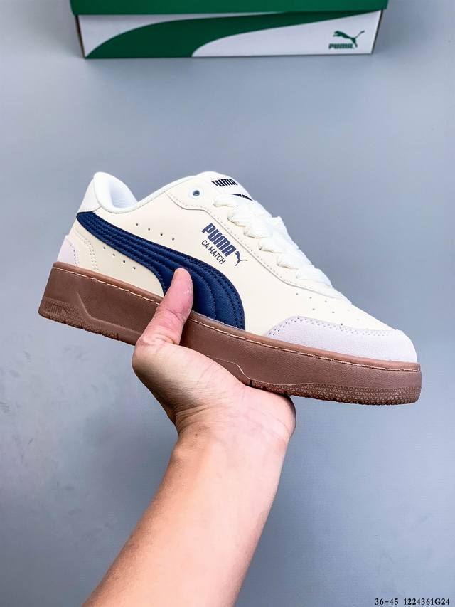 puma彪马 Ca Match Court 休闲经典简约复古 低帮 板鞋 货号：308621-10 X71 1224361G24
